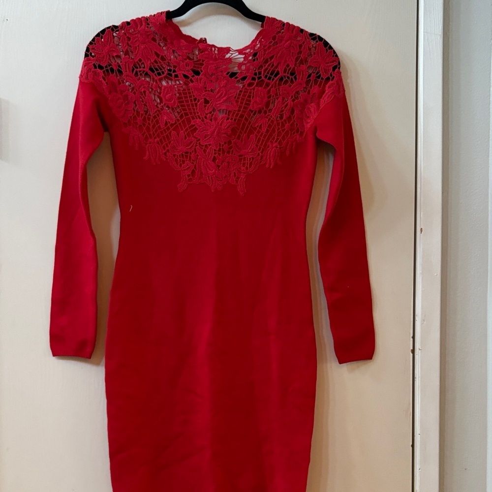 Marciano Elegant Red Lace Women's Dress